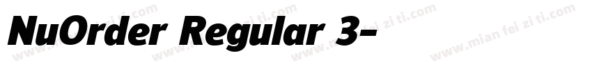 NuOrder Regular 3字体转换